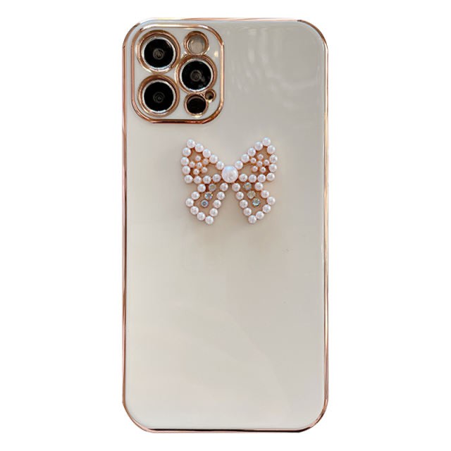 Ốp Điện Thoại Từ Tpu Mềm Chống Rơi Phối Nơ Cho Iphone 7 8 Plus 11 11 Pro 11 Promax 12 12 Pro 12 Promax
