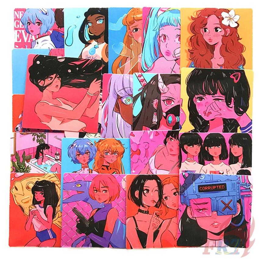 Bộ Sticker Dán Tường Chống Nước Diy Hình Cô Gái Tokyo Girl (A-20; B-30; C-36 cái)