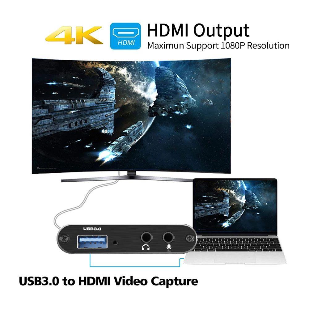 BEBETTERM Thẻ Ghi Video HDMI 1080P 60fps 4K Bằng Hợp Kim Nhôm Chuyên Dụng