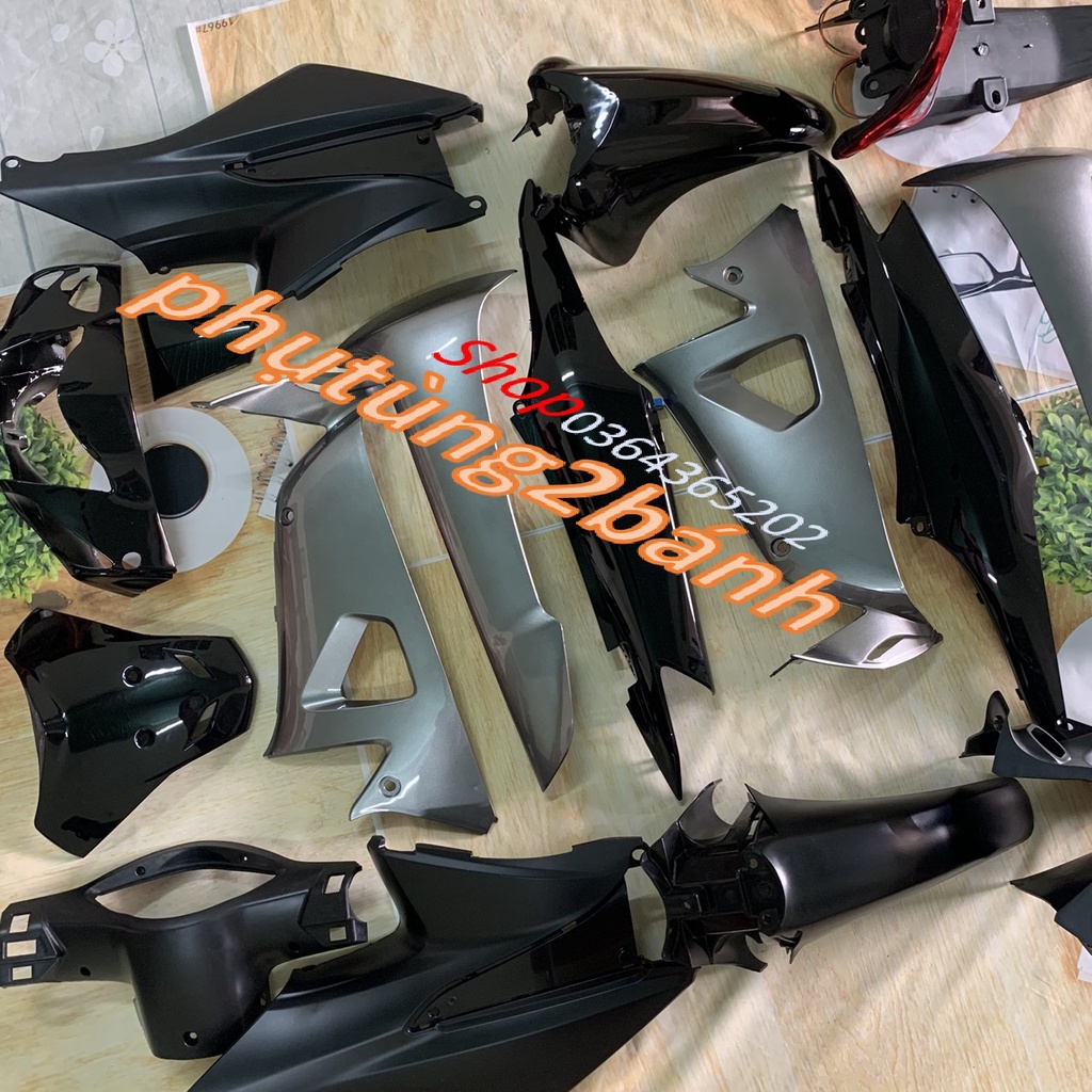 Bộ dàn áo -vỏ nhựa xe Wave S100     -Wave rs -wave alpha 100 -wave 50cc -wave đời 2006 đến 2016 màu ĐEN