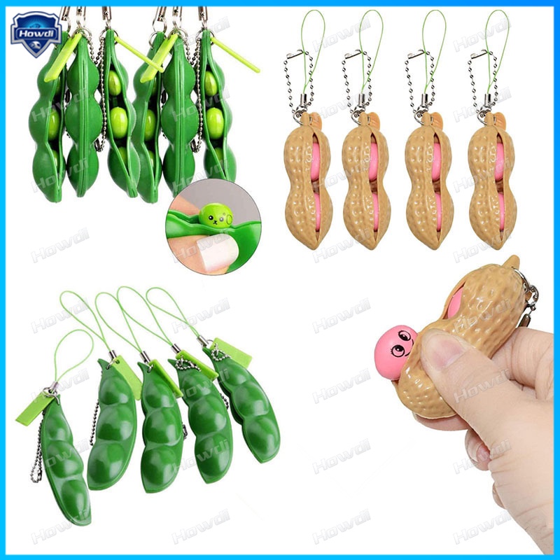 Móc Khóa Hình Hạt Đậu Phộng Dễ Thương Giúp Giảm Căng Thẳng
