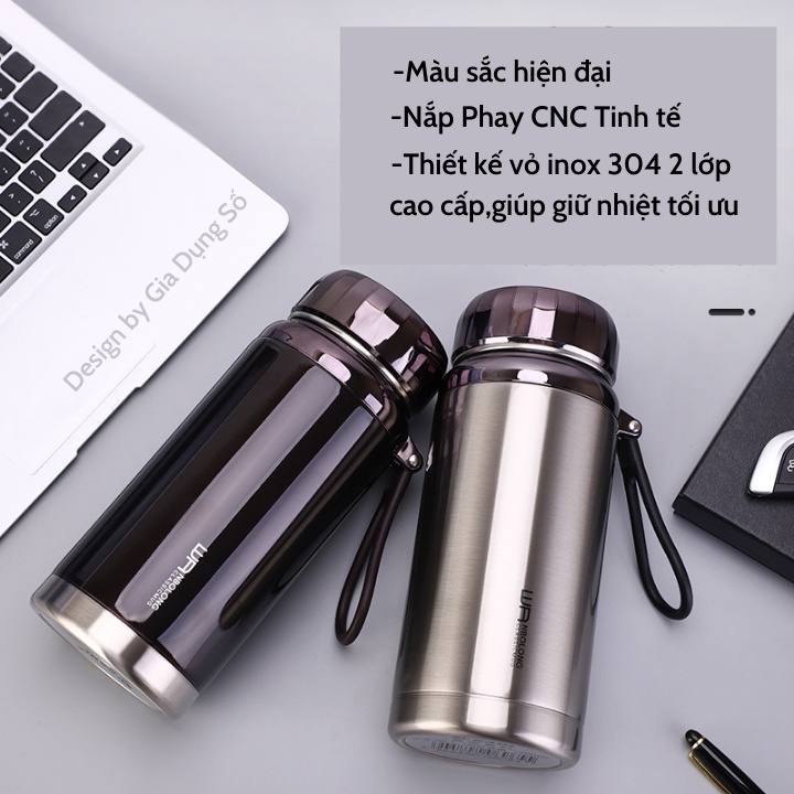 Bình giữ nhiệt nóng lạnh 1000-1200-1500ml L7 inox 304 Giữ nhiệt 24h-Hàng Chính Hãng