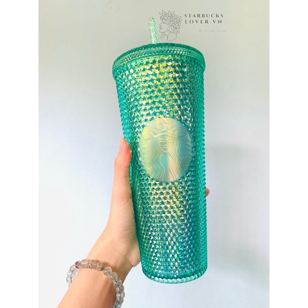 |CHÍNH HÃNG| LY STARBUCKS GAI TWINKLE GREEN SIZE KHỦNG 24OZ