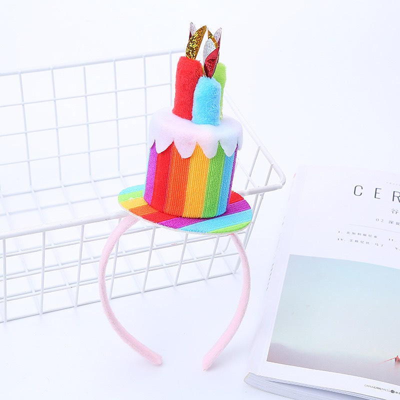 CC66 Cài tóc băng đô bờm tóc bánh sinh nhật HAPPY BIRTHDAY sinh nhật