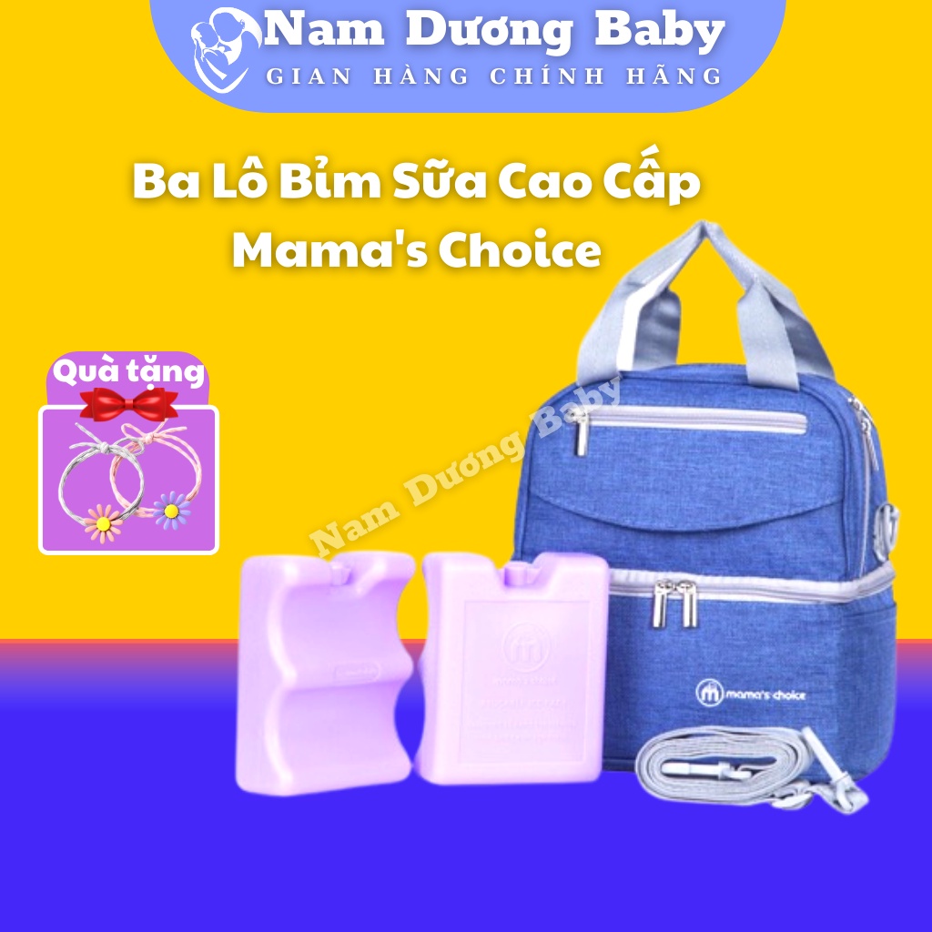 Balo Bỉm Sữa Cao Cấp Mama's Choice Balo Giữ Nhiệt Bảo Quản Sữa Mẹ Gấp Gọn Nhiều Ngăn Chứa Đồ Tiện Lợi Cho Mẹ và Bé