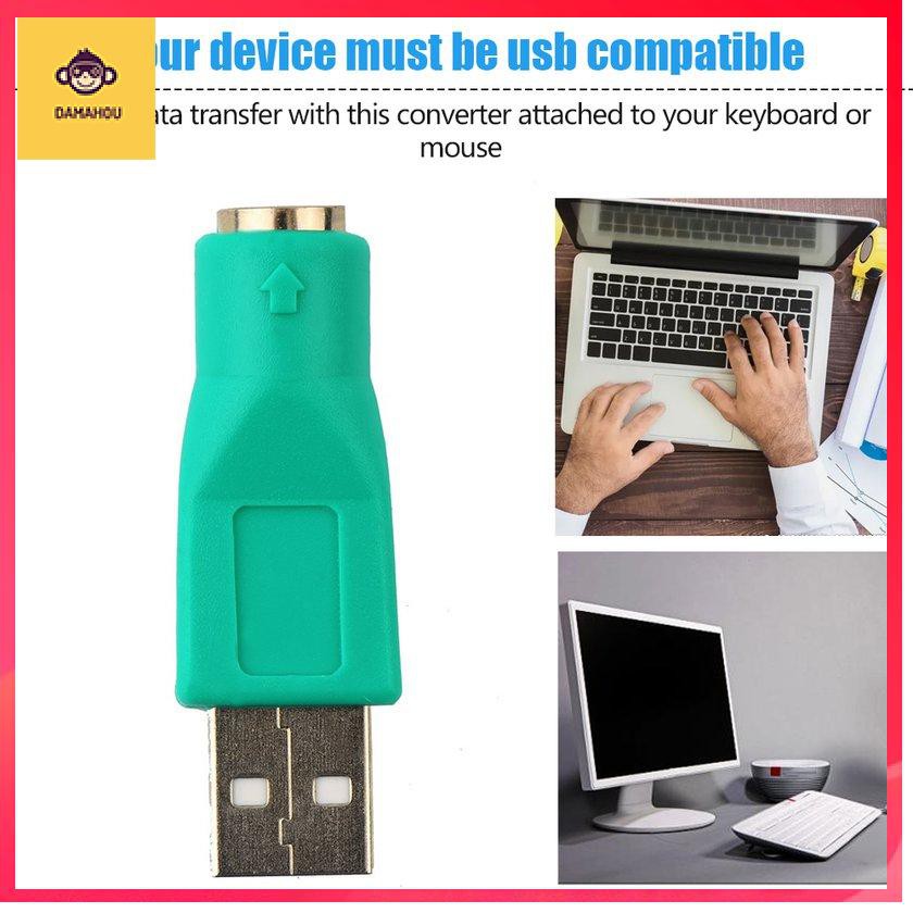Bộ chuyển đổi USB Male sang PS2 Female Adapter cho Máy tính Bàn phím Máy tính Bàn phím Chuột