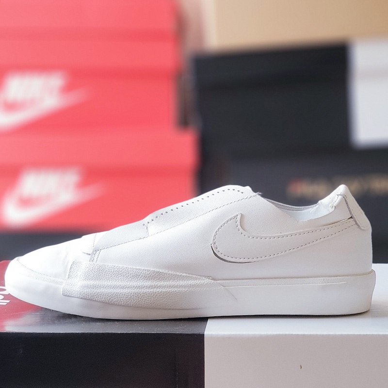 Giày Nike Blazer Slip Triple White, size 37.5, real 2hand