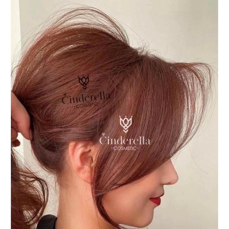 màu nâu hoa hồng kèm oxi trợ dưỡng và găng tay