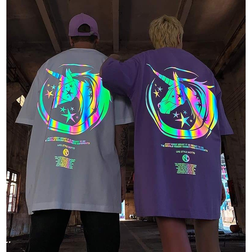 Áo thun Stee Phản quang 7 màu TIARA Unisex