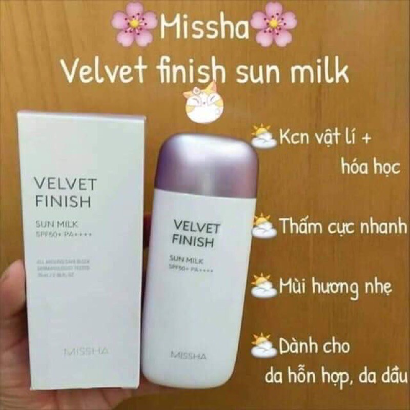 Kem Chống Nắng Missha All-Around Safe Block Sun Milk SPF50+/PA+++ (màu tím)