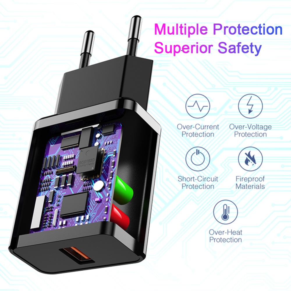 Củ Sạc Nhanh DIGIFOUNDER 3A QC3.0 Cho Samsung Xiaomi iphone 12 More Chuyên Dụng B8J5 Bộ sạc dự phòng