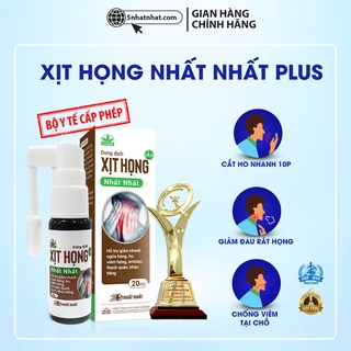 Xịt Họng Nhất Nhất Plus - Giúp Giảm Ho, Giảm Đau Rát, Ngứa Họng - Chai 20 ml