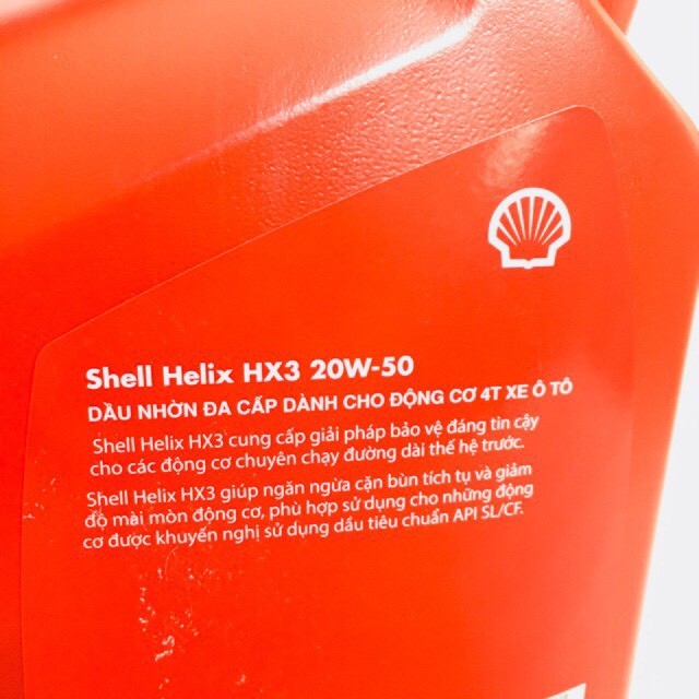 NHỚT SHELL HELIX HX3 20W-50 - CAN 4 lít