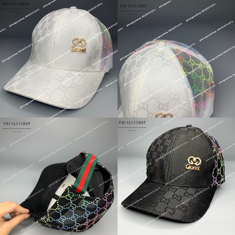 Mũ lưỡi trai GDC MÀU PHỐI MẶT TRƯỚC ĐEN và TRẮNG - nón kết