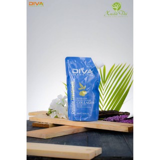 Dầu Hấp Diva Collagen Siêu Mượt 500ml (xanh)