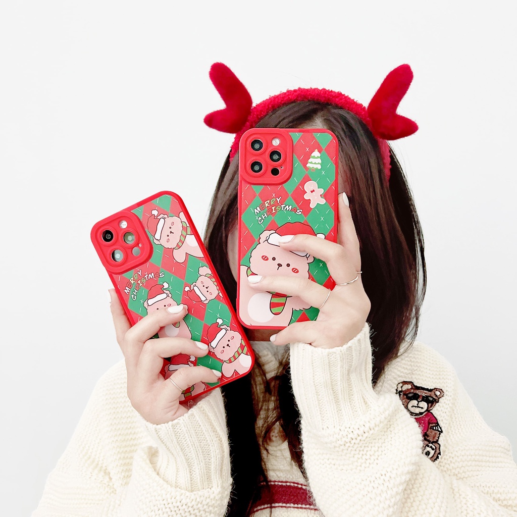 Ốp lưng iphone Gấu ấm áp cạnh vuông 6/6plus/6s/6splus/7/7plus/8/8plus/x/xr/xs/11/12/13/pro/max/plus/promax | BigBuy360 - bigbuy360.vn