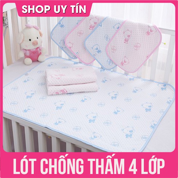 Tấm lót chống thấm cho bé 4 lớp mềm mại 50cm x 70cm