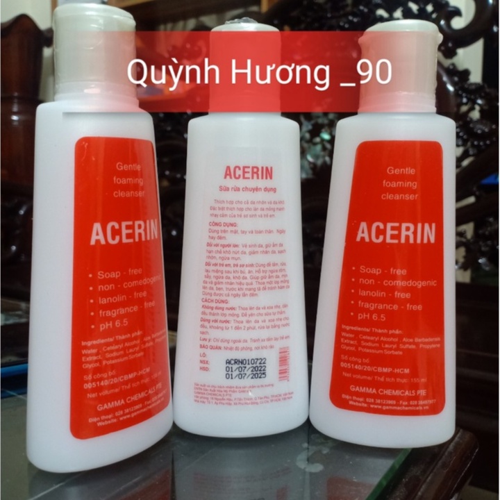 Sữa rửa mặt dịu nhẹ ACERIN 155ml giúp làm sạch da