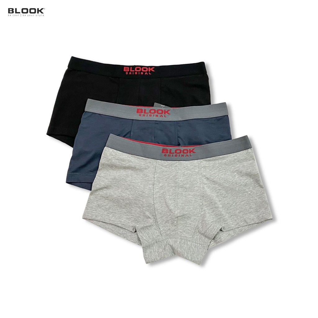 Quần lót BOXER nam BLOOK vải cotton 4 chiều siêu mát 100% thoáng khí, kháng khuẩn, khử mùi , co giãn tốt 79185
