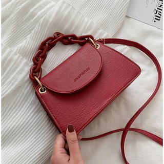 Túi Xách Quảng Châu Túi Xách Nữ Họa Tiết Dây Xích Đeo Vai Size 17cm