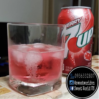 [THÙNG 12 LON] Nước ngọt 7Up chanh / cherry - Mỹ