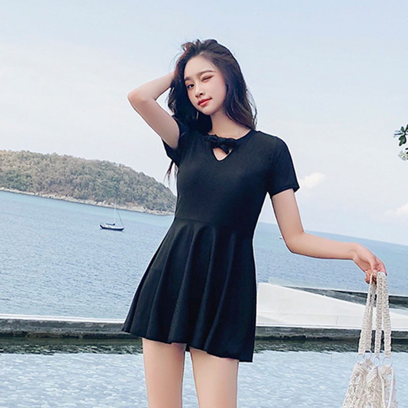 Swimsuit women cover belly slim new net red one-piece conservative beach skirt large size student ins wind | BigBuy360 - bigbuy360.vn