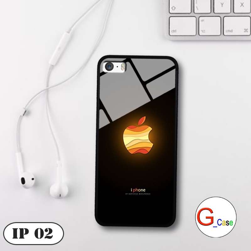 Ốp lưng kính 3D IPhone 5/ 5S/ 5SE