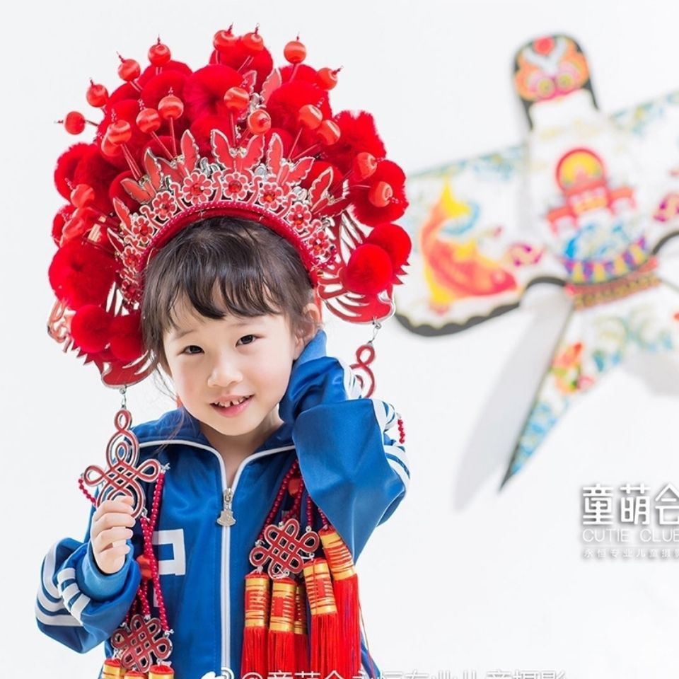 Bộ Đồ Hóa Trang Vương Miện Phượng Hoàng Xiaohua Dan T Đài Loan Dùng Làm Đạo Cụ Chụp Ảnh Cho Bé
