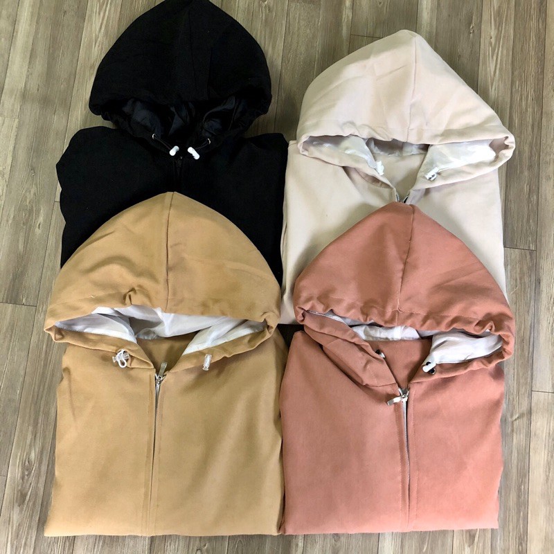 Áo khoác nhung tăm da lộn lì hot hit