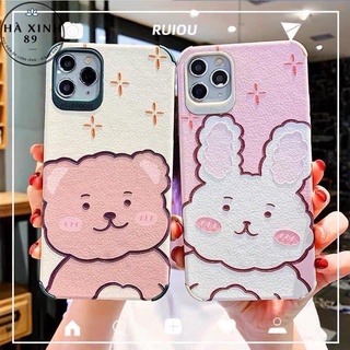 Ốp Lưng iPhone - Đôi Gấu Thỏ - Bo Viền 4 Góc Chống Sốc - Ốp iPhone Họa Tiết Đẹp Xuất Sắc