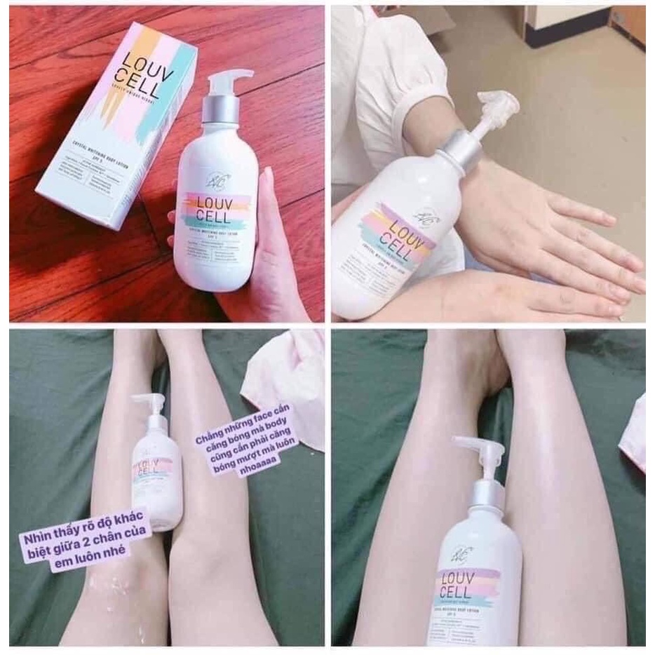 Kem dưỡng ẩm trắng da body Louv Cell Crystal Whitening Body Lotion 120ml và 250ml GentsOfficialStore