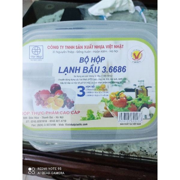 bộ 3 và 4 hộp lạnh bầu việt nhật 100%