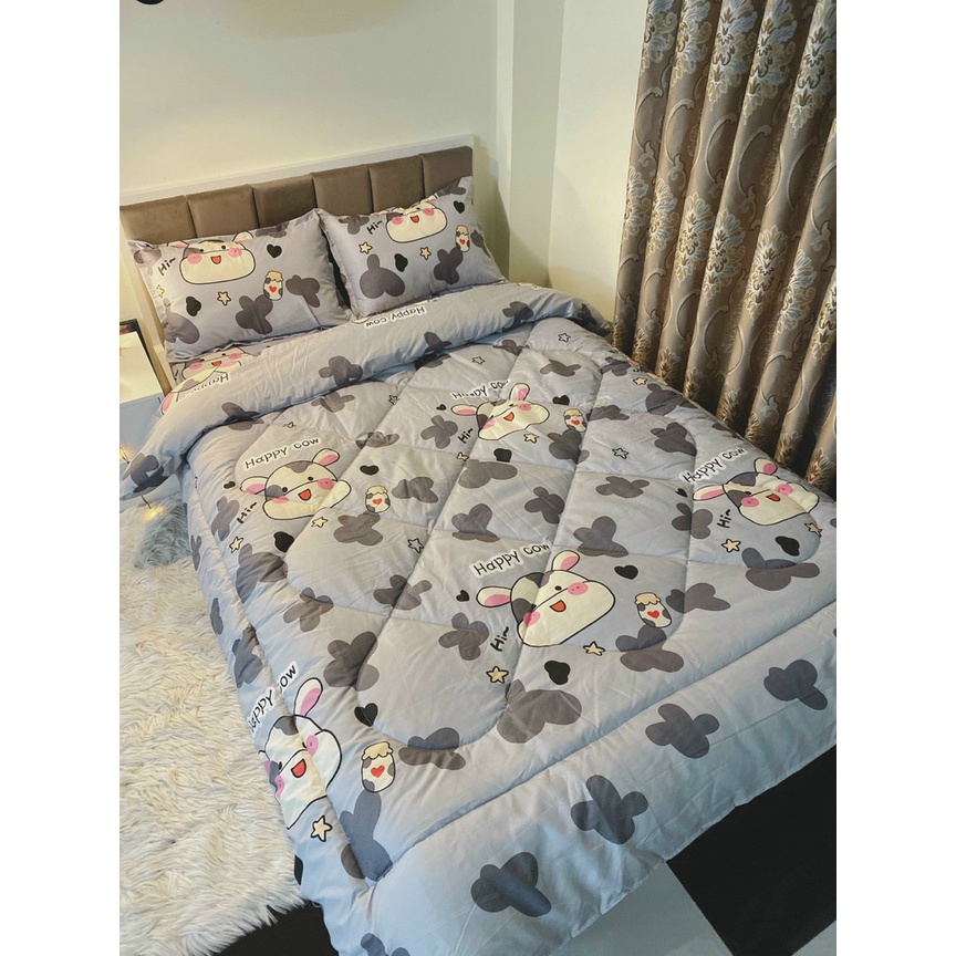 ❤️ Chăn mền phao trần bông ấm đắp mùa đông không lạnh mẫu Bò happy - Nhiều mẫu lựa, ib shop xem mẫu