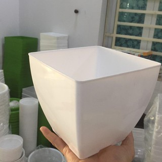 Chậu Nhựa Vuông Bầu Size 16x16cm