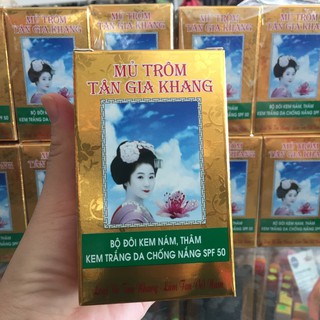 Tân Gia Khang Bộ đôi kem NGỪA nám, thâm - kem trắng da chống nắng SPF50 giá bao bì 189