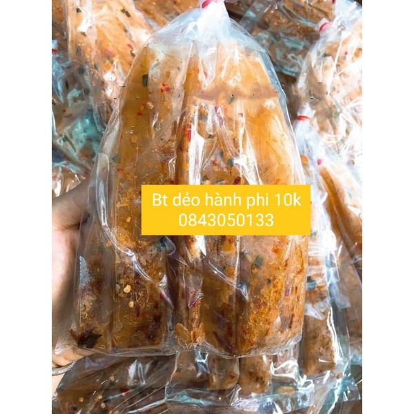 bánh tráng dẻo cuốn hành phi