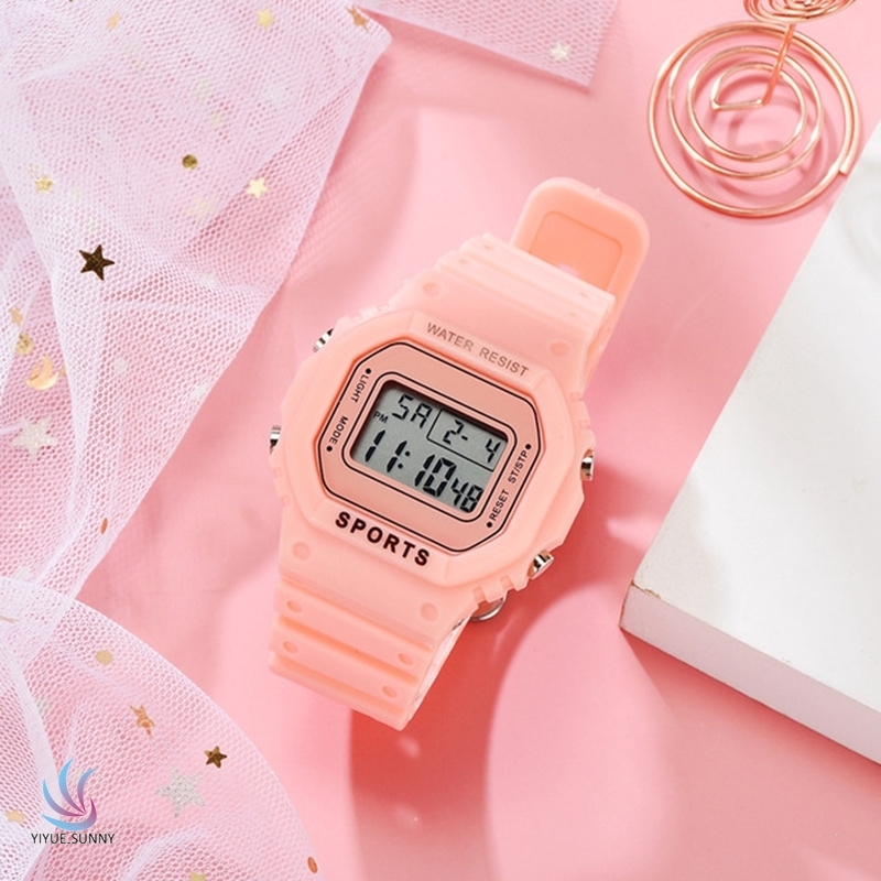 Simple Green Matcha Watch Unicorn Small Fresh College Style Electronic Watch Ins Waterproof Sports Watch YUES | BigBuy360 - bigbuy360.vn