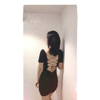 Đầm body nhúng dây đan chéo lưng🍁🍁🍁🍁