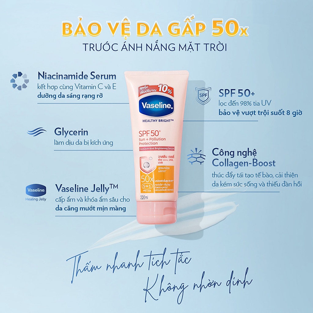 (CHÍNH HÃNG) Serum Dưỡng Thể VASELINE 320ml