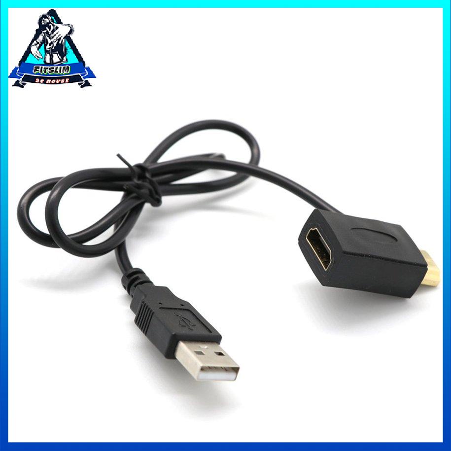 Bộ chuyển đổi bộ sạc đầu nối Adpter 1.4 Male sang USB 2.0 tương thích với HDMI [8/6]