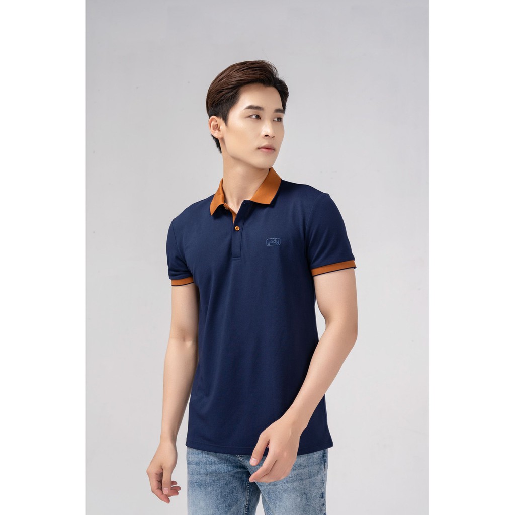  Áo polo nam cafe phối nẹp YODY trẻ trung chống tia UV hữu hiệu - APM3635 | BigBuy360 - bigbuy360.vn