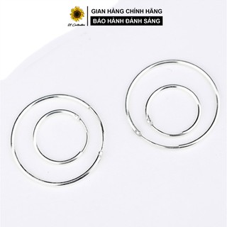 Khuyên tai bạc Big Circle Bông tai bạc Tiệm bạc 21 Centimeters
