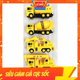 Đồ chơi biệt đội xe công trình màu vàng