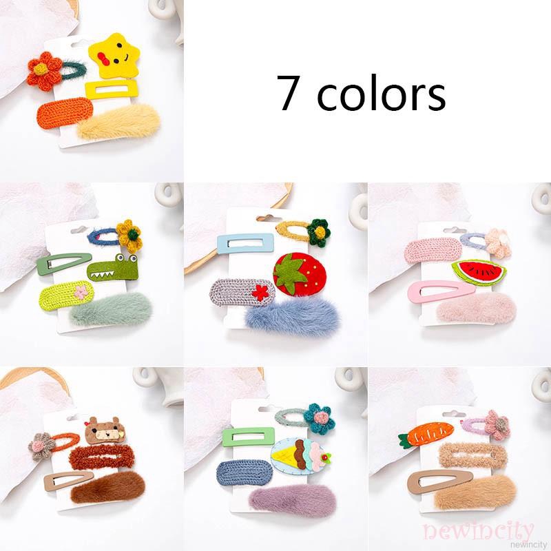 Set kẹp tóc tạo hình trái cây dễ thương cho bé gái