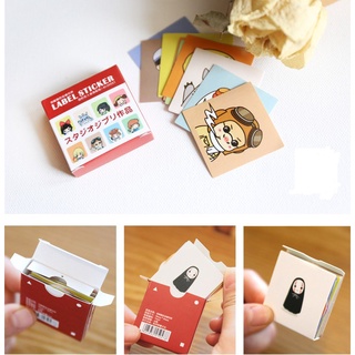 Hộp 40 sticker hoạt hình Ghibli trang trí sổ tay bullet journal M562