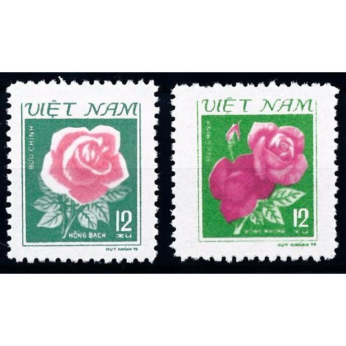Tem sưu tập MS 369 Tem Việt Nam Hoa Hồng 1980 ( 2 tem )