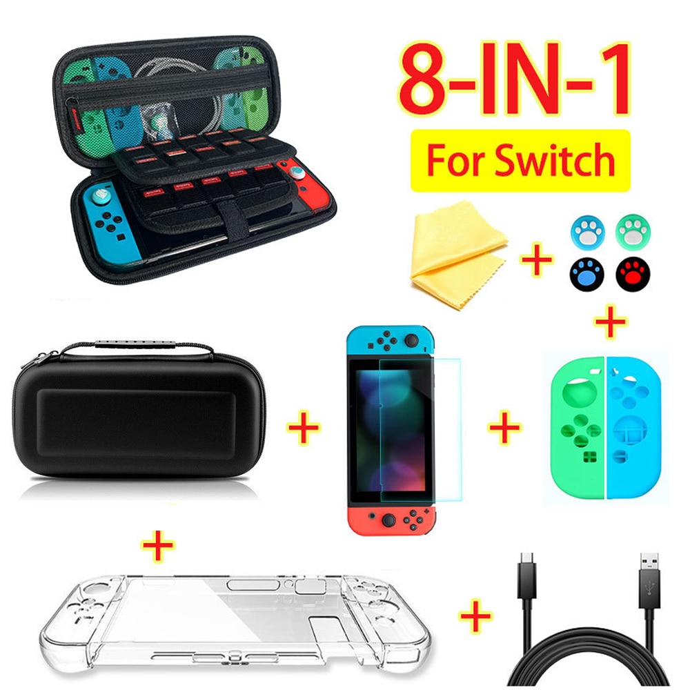 Túi Đựng Bảo Vệ Máy Chơi Game Nintendo Switch 8 Trong 1&*&-&*&*