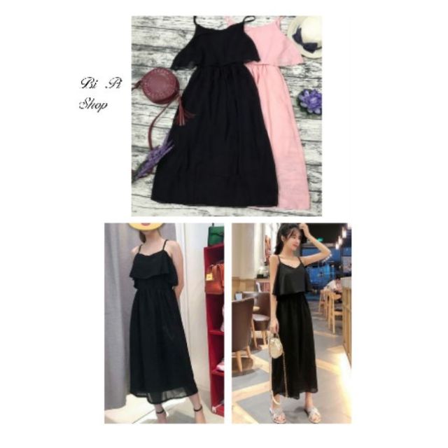 Đầm maxi 2 dây cao cấp mặc đi biển siêu xinh siêu sang (2 màu Có ảnh và Clip Thật) | BigBuy360 - bigbuy360.vn