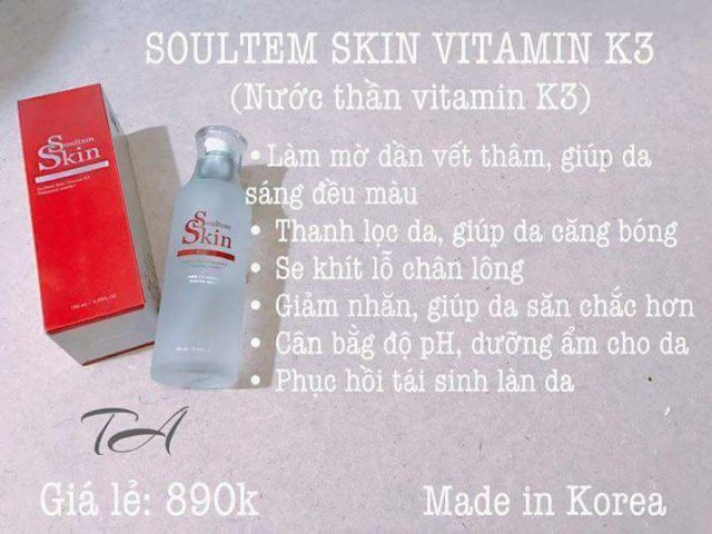 Nước thần vitamin K3