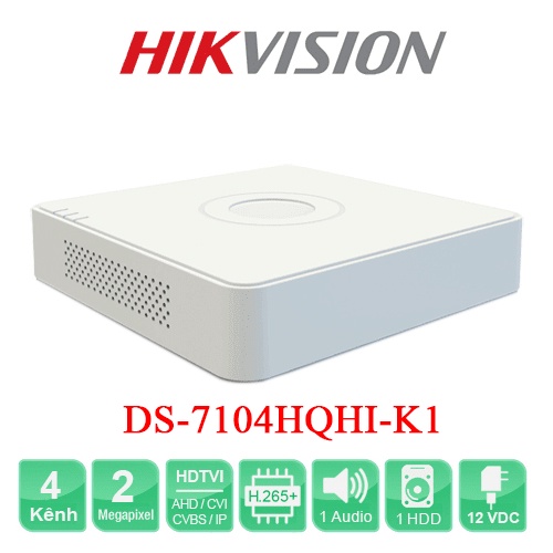 DS-7104HQHI-K1 Đầu ghi HDTVI 4 kênh Hikvision DS-7104HQHI-K1 (TURBO HD 4.0)